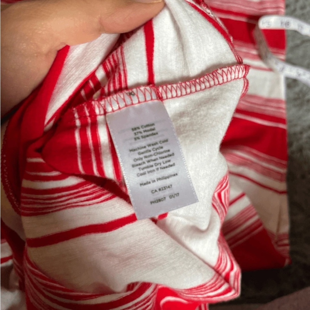Talbots Red and White Striped Midi Sleeveless Dress. excellent condition. - Picture 5 of 5